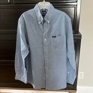 Chaps Blue Casual‎ Button Down Shirt Classic Design